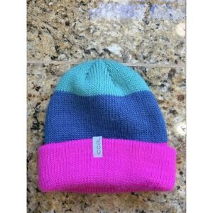Coal Colorblock Stripe Acrylic Cuffed Knit Beanie Hat Winter Cap Unisex Youth